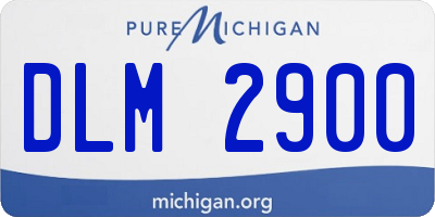 MI license plate DLM2900