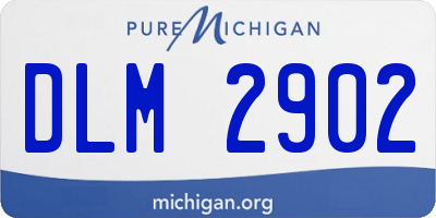 MI license plate DLM2902