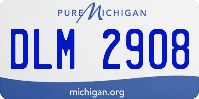 MI license plate DLM2908