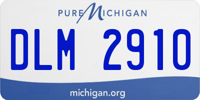 MI license plate DLM2910