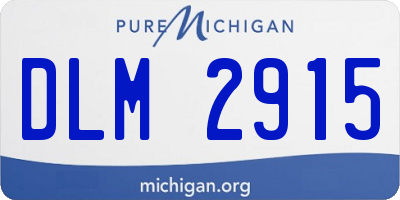 MI license plate DLM2915