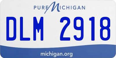 MI license plate DLM2918