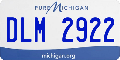 MI license plate DLM2922