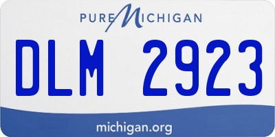 MI license plate DLM2923