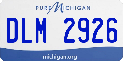 MI license plate DLM2926