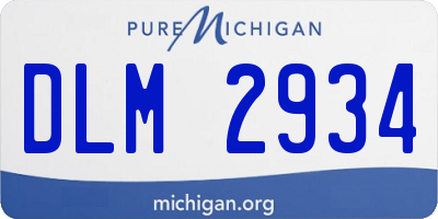 MI license plate DLM2934
