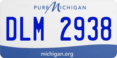 MI license plate DLM2938