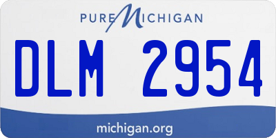 MI license plate DLM2954