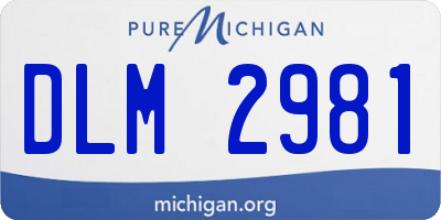 MI license plate DLM2981