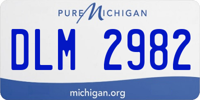 MI license plate DLM2982