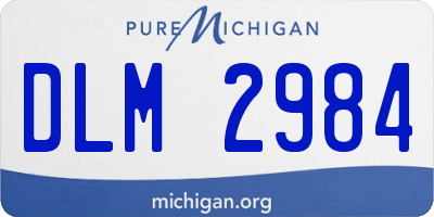 MI license plate DLM2984