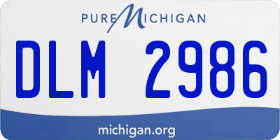 MI license plate DLM2986