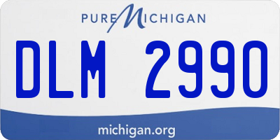 MI license plate DLM2990