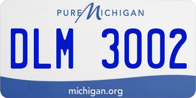MI license plate DLM3002