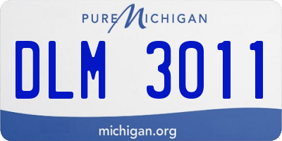 MI license plate DLM3011