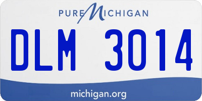 MI license plate DLM3014