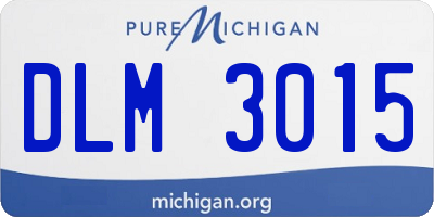MI license plate DLM3015