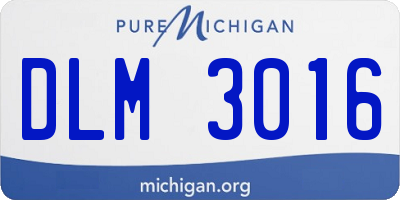 MI license plate DLM3016