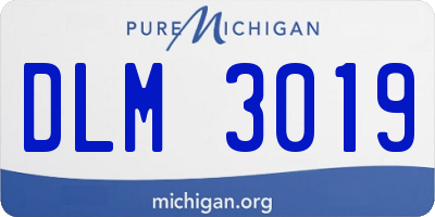 MI license plate DLM3019