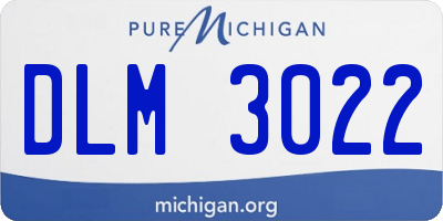 MI license plate DLM3022