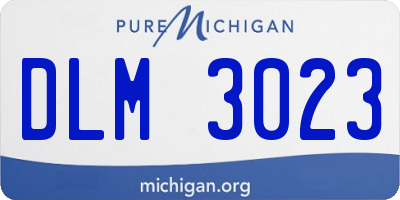 MI license plate DLM3023