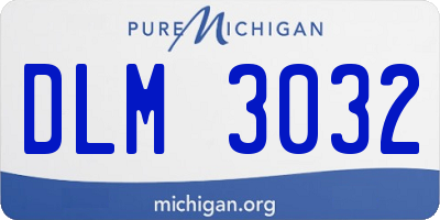 MI license plate DLM3032