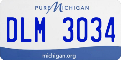 MI license plate DLM3034