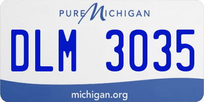 MI license plate DLM3035