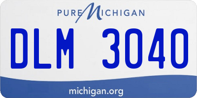 MI license plate DLM3040