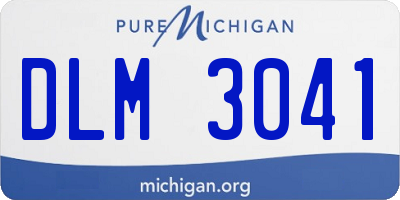 MI license plate DLM3041