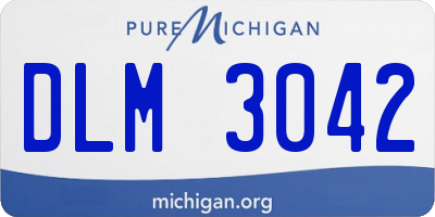 MI license plate DLM3042