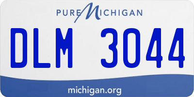 MI license plate DLM3044
