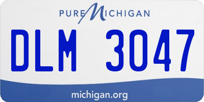 MI license plate DLM3047