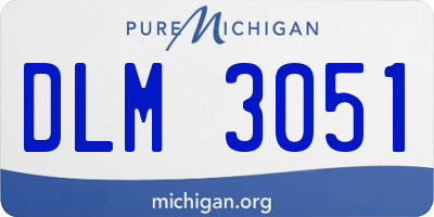 MI license plate DLM3051