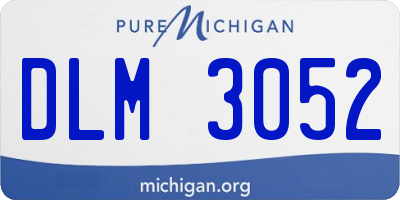 MI license plate DLM3052