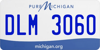 MI license plate DLM3060