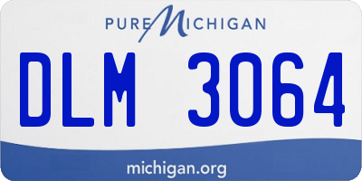 MI license plate DLM3064