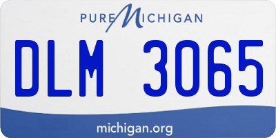 MI license plate DLM3065