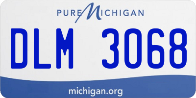 MI license plate DLM3068