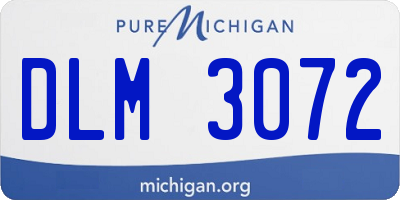 MI license plate DLM3072