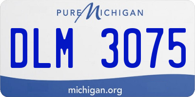 MI license plate DLM3075
