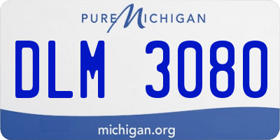 MI license plate DLM3080