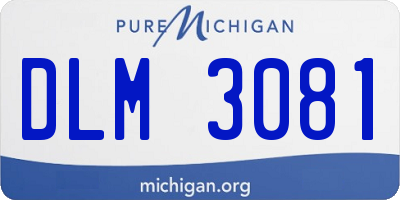 MI license plate DLM3081
