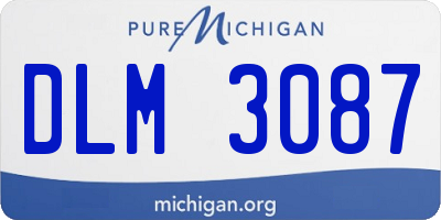 MI license plate DLM3087