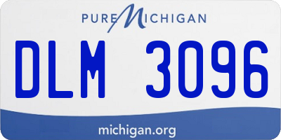 MI license plate DLM3096