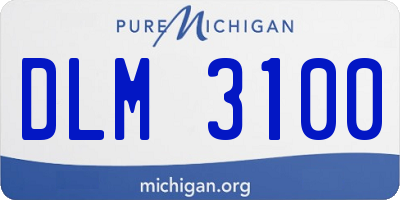 MI license plate DLM3100