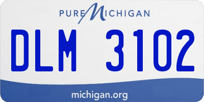 MI license plate DLM3102