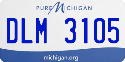 MI license plate DLM3105