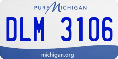 MI license plate DLM3106