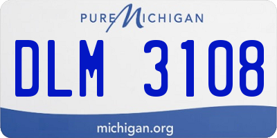 MI license plate DLM3108